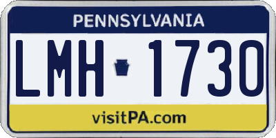 PA license plate LMH1730
