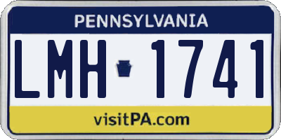 PA license plate LMH1741