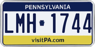 PA license plate LMH1744