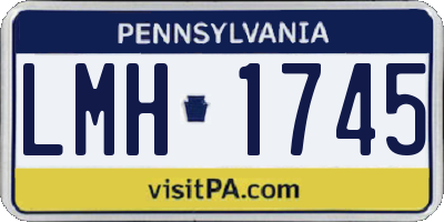 PA license plate LMH1745