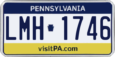 PA license plate LMH1746