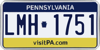PA license plate LMH1751