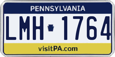 PA license plate LMH1764