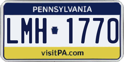 PA license plate LMH1770
