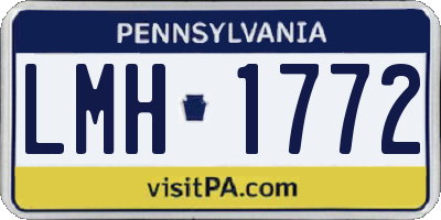 PA license plate LMH1772