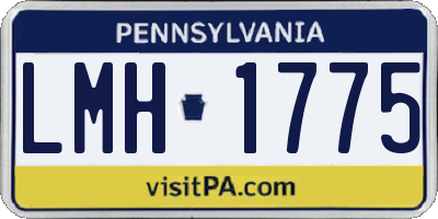 PA license plate LMH1775