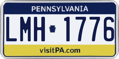 PA license plate LMH1776