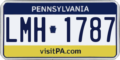 PA license plate LMH1787