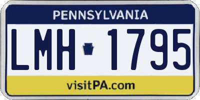 PA license plate LMH1795