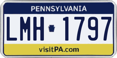 PA license plate LMH1797