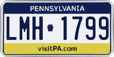 PA license plate LMH1799