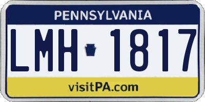PA license plate LMH1817
