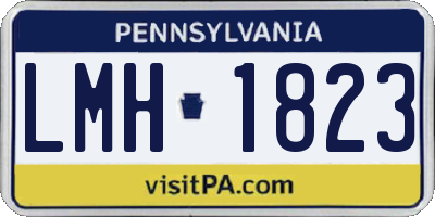 PA license plate LMH1823