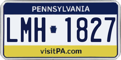 PA license plate LMH1827
