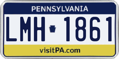 PA license plate LMH1861