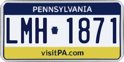 PA license plate LMH1871
