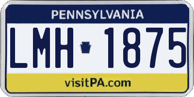 PA license plate LMH1875