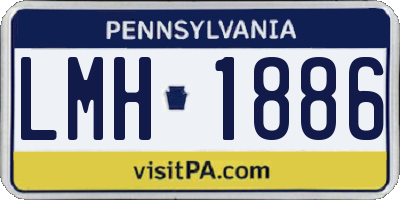 PA license plate LMH1886
