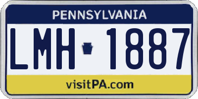 PA license plate LMH1887