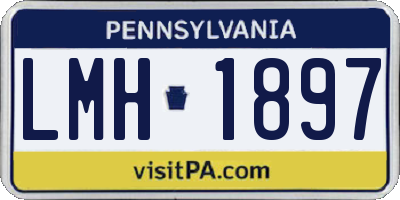 PA license plate LMH1897