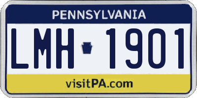 PA license plate LMH1901