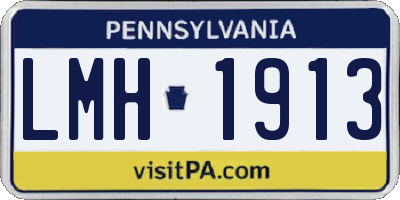 PA license plate LMH1913