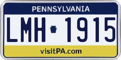 PA license plate LMH1915