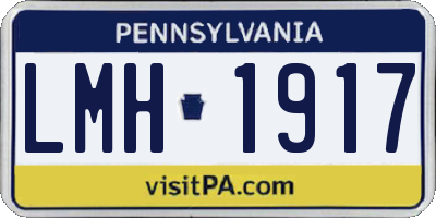 PA license plate LMH1917