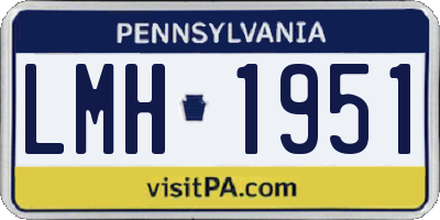 PA license plate LMH1951