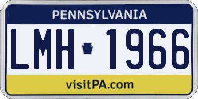 PA license plate LMH1966