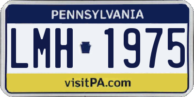 PA license plate LMH1975