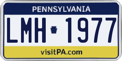 PA license plate LMH1977