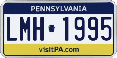 PA license plate LMH1995