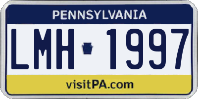 PA license plate LMH1997