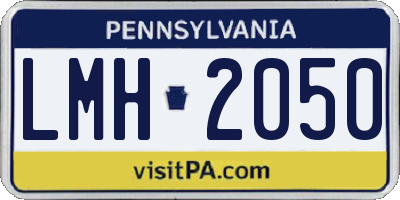 PA license plate LMH2050