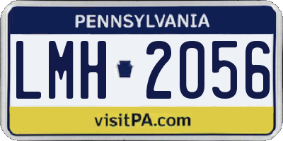PA license plate LMH2056