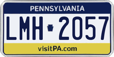 PA license plate LMH2057