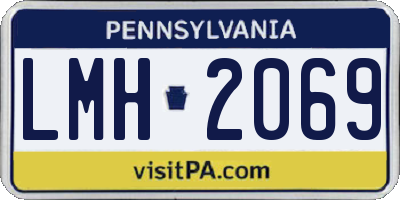 PA license plate LMH2069