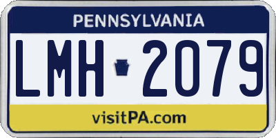 PA license plate LMH2079