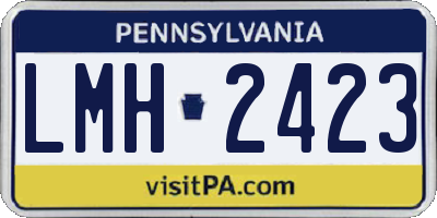 PA license plate LMH2423