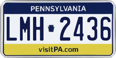 PA license plate LMH2436