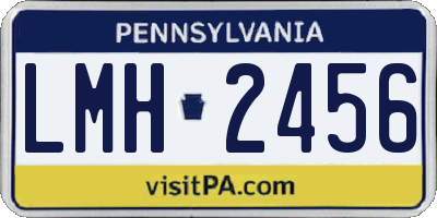 PA license plate LMH2456