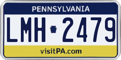PA license plate LMH2479