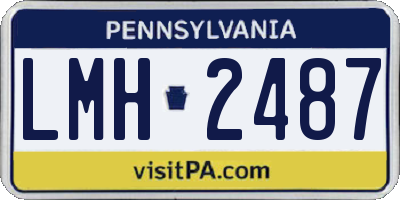PA license plate LMH2487