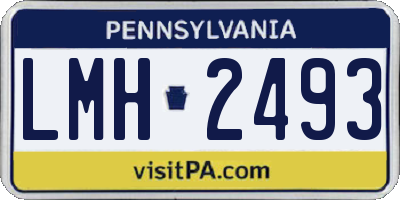 PA license plate LMH2493