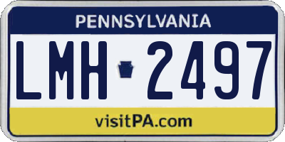 PA license plate LMH2497