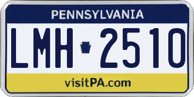 PA license plate LMH2510