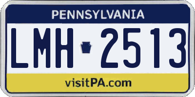 PA license plate LMH2513