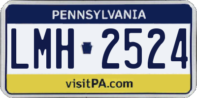 PA license plate LMH2524