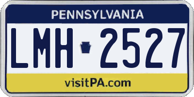 PA license plate LMH2527